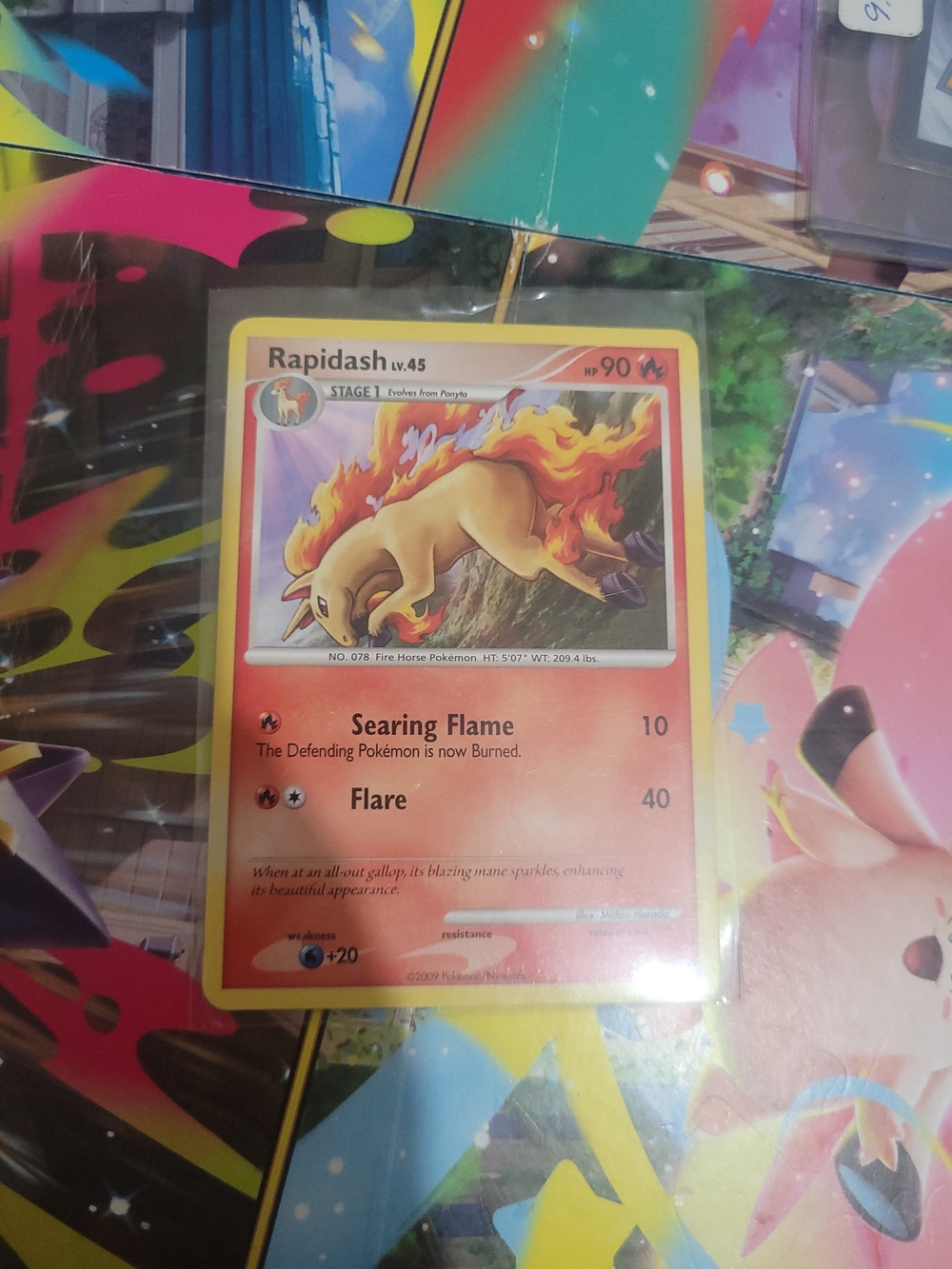 Pokemon Rapidadsh Red and Yellow Trading Card